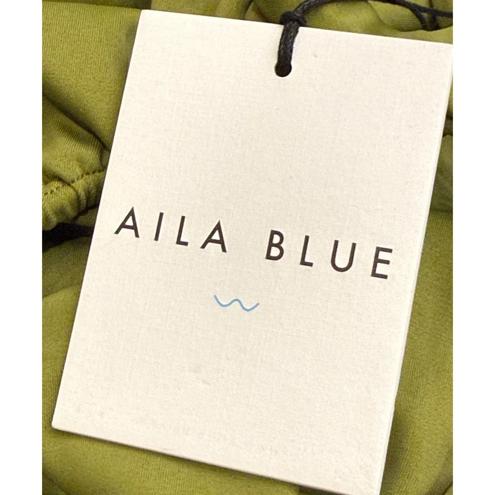 ALIA BLUE FREE PEOPLE SELENA ONE SHOULDER RUCHED CUT OUT ONE PIECE SWIMSUIT SZ M